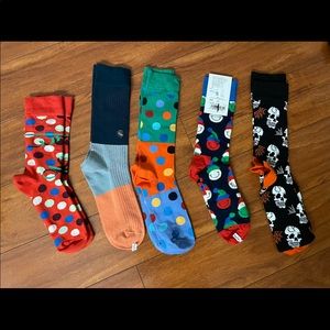 happy socks 5 pairs bundle NWT